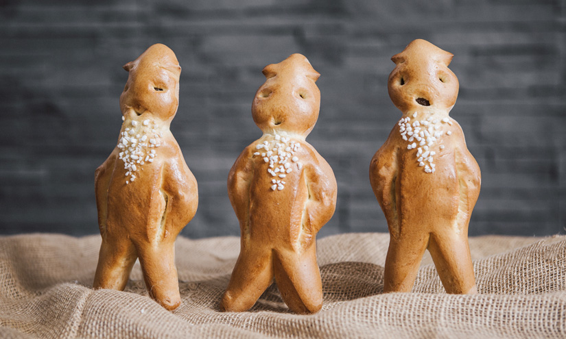 Stolze Weihnachtsmänner